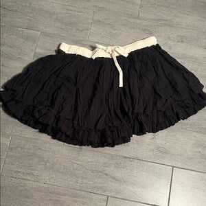 Free People (Free EST) Black Ruffled Women's Skirt